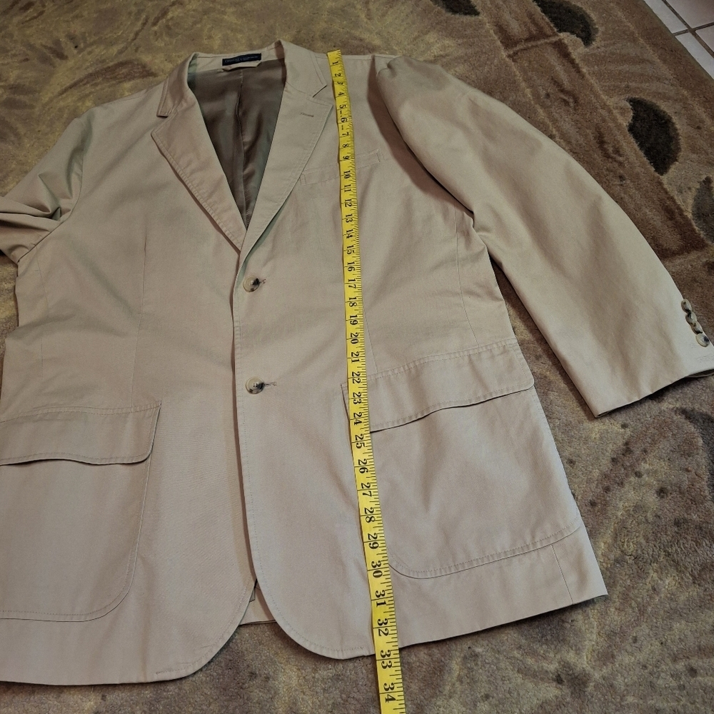 Polo Ralph Lauren Tan Cotton 2-button Sportcoat Blazer  Men Size 44R - Picture 13 of 16